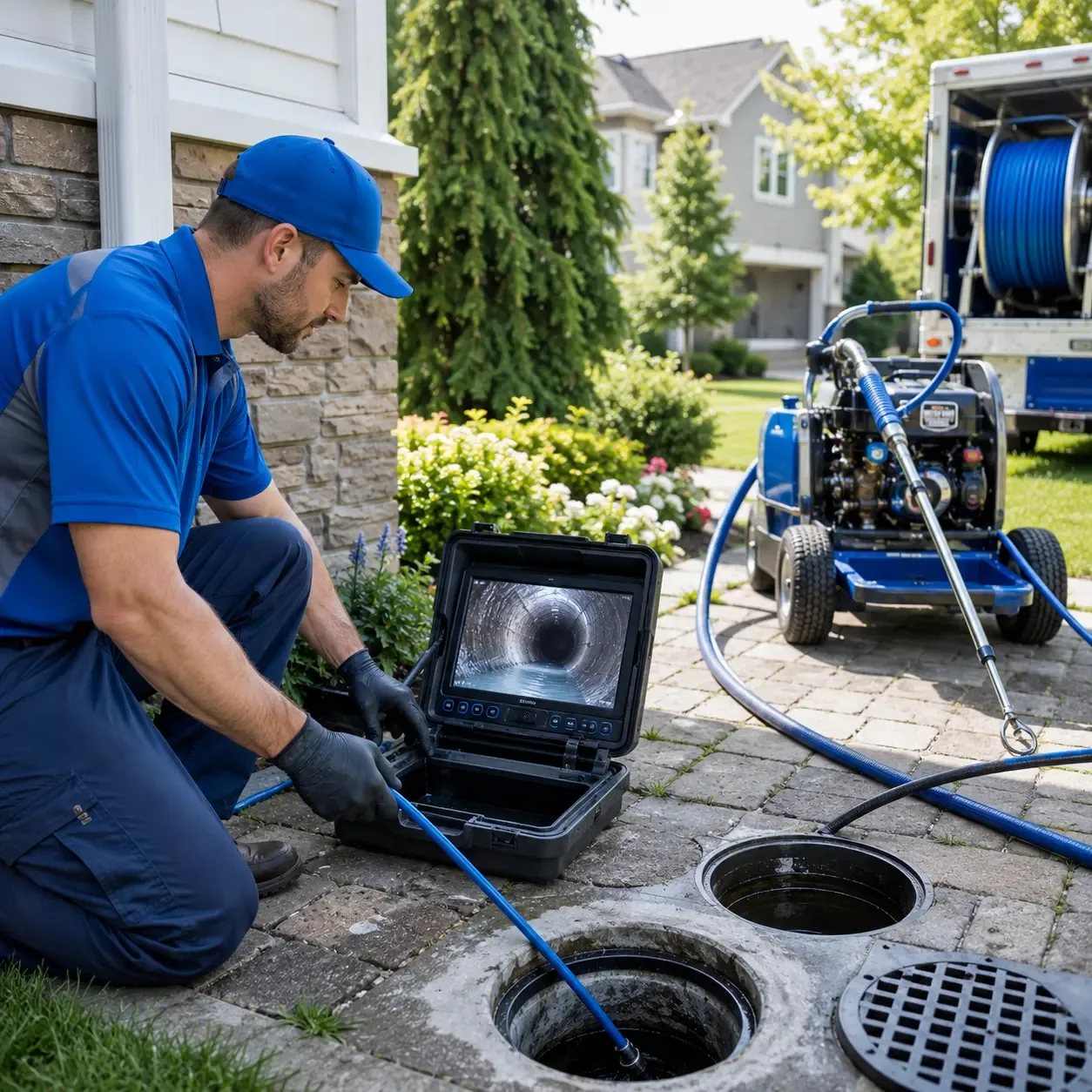 Outdoor drain cleaning professionals serving Meridian, NY