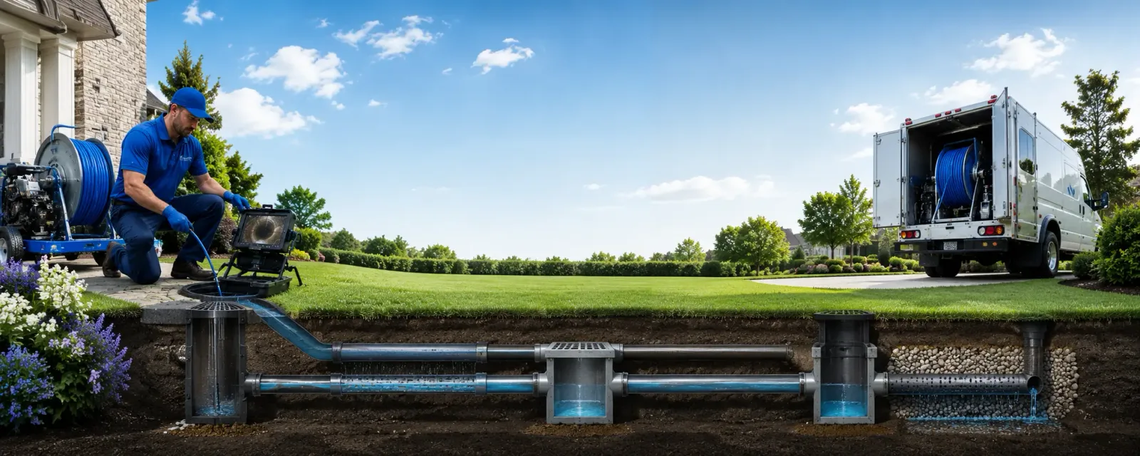 Outdoor drain cleaning information for Meridian, NY
